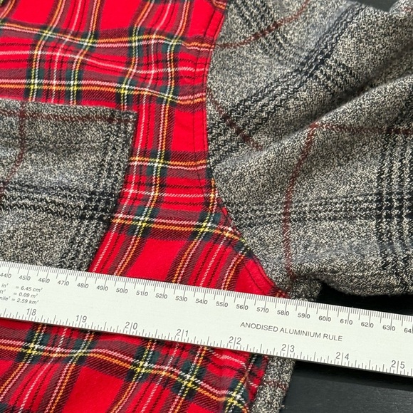 Urban Outfitters Mix & Match Plaid Button Down Flannel Blue Red Mens Large - Picture 8 of 10